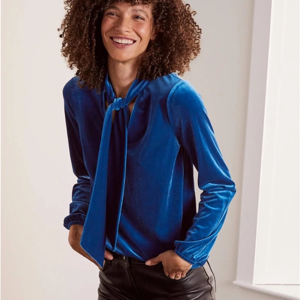 Turquoise/teal Boden Nancy Velvet Top